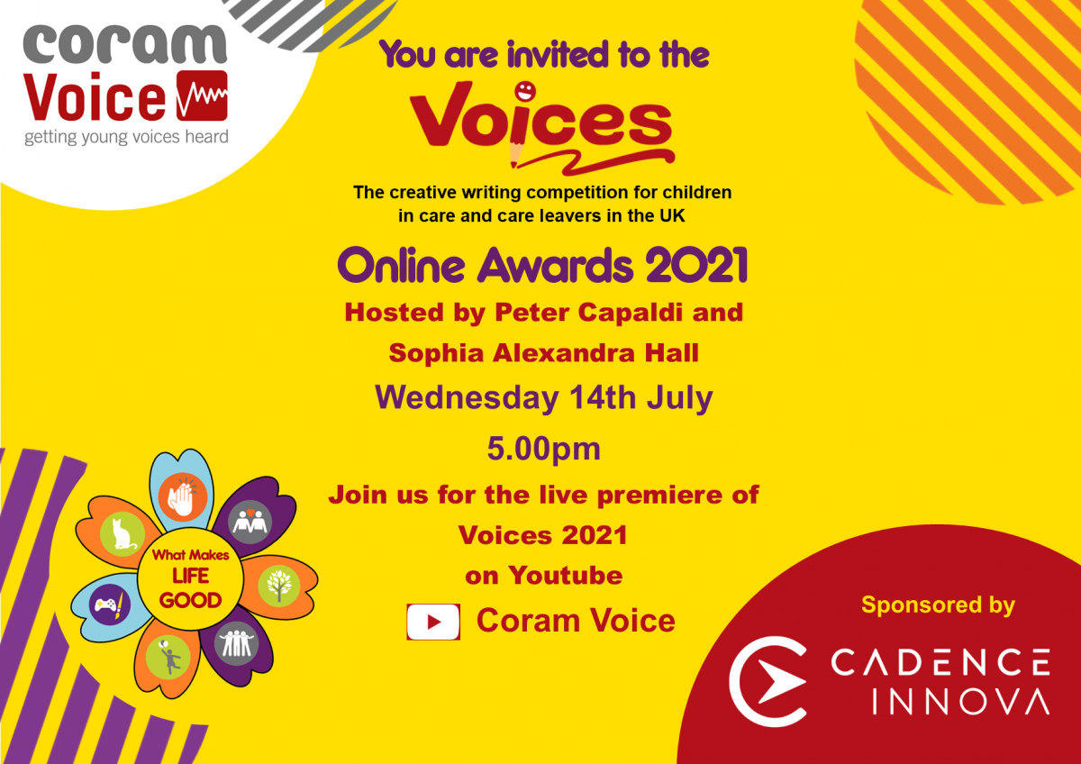 Voices 2021 awards invite